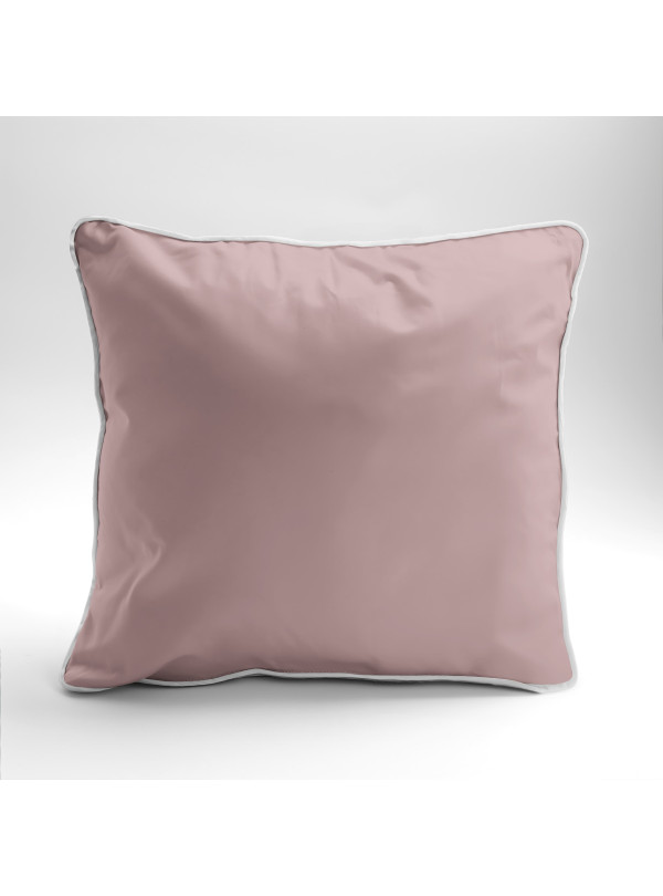 POSZEWKA NA PODUSZKĘ/JAŚKA 40x40 cm PUDROWY RÓŻ Z LAMÓWKĄ