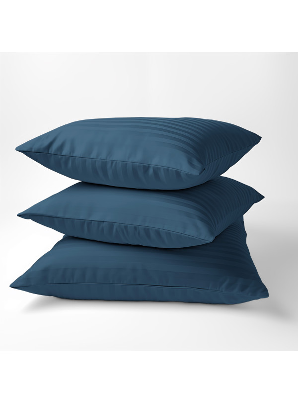 POSZEWKA NA PODUSZKĘ 70x80cm NIEBIESKA Z ADAMASZKU