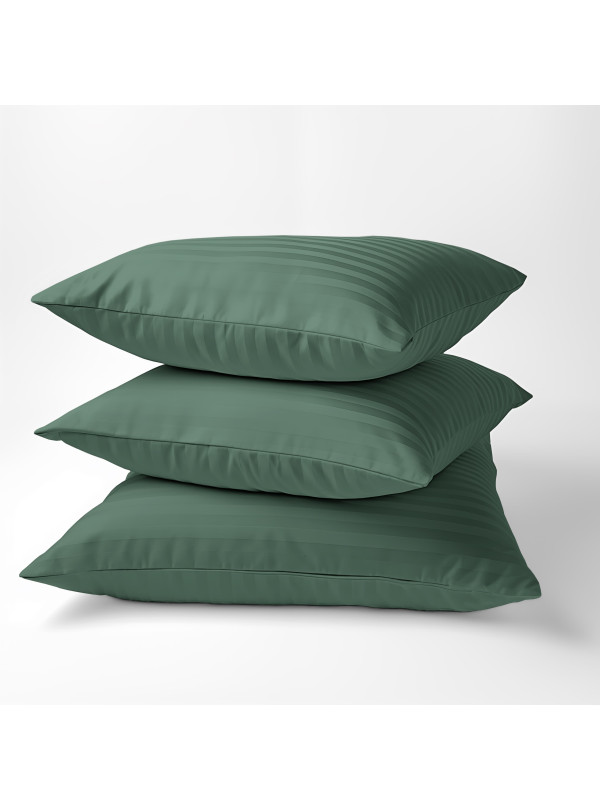 POSZEWKA NA PODUSZKĘ 70x80cm OLIWKOWA Z ADAMASZKU