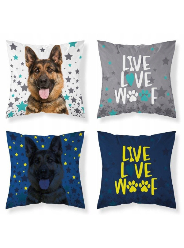 POSZEWKA ŚWIECĄCA W CIEMNOŚCI 40x40 Z PSEM PIES