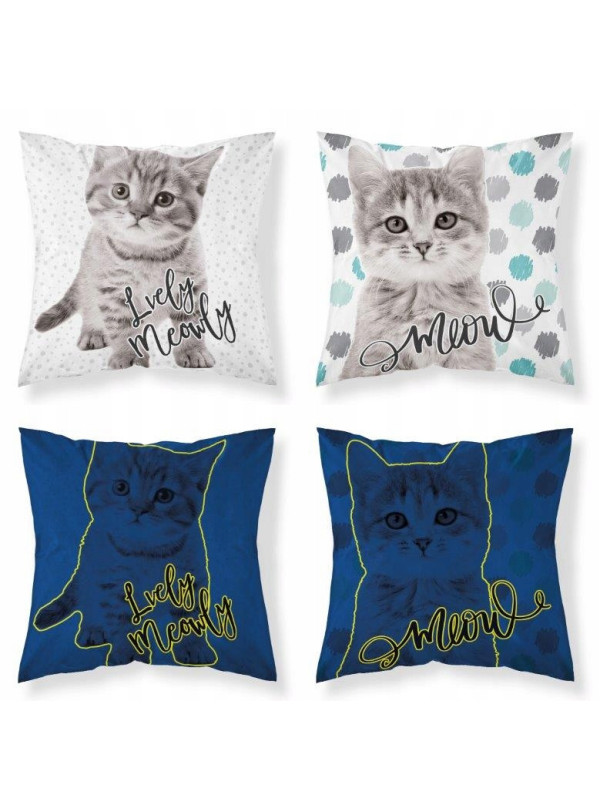 POSZEWKA ŚWIECĄCA W CIEMNOŚCI 40x40 Z KOTKIEM KOT