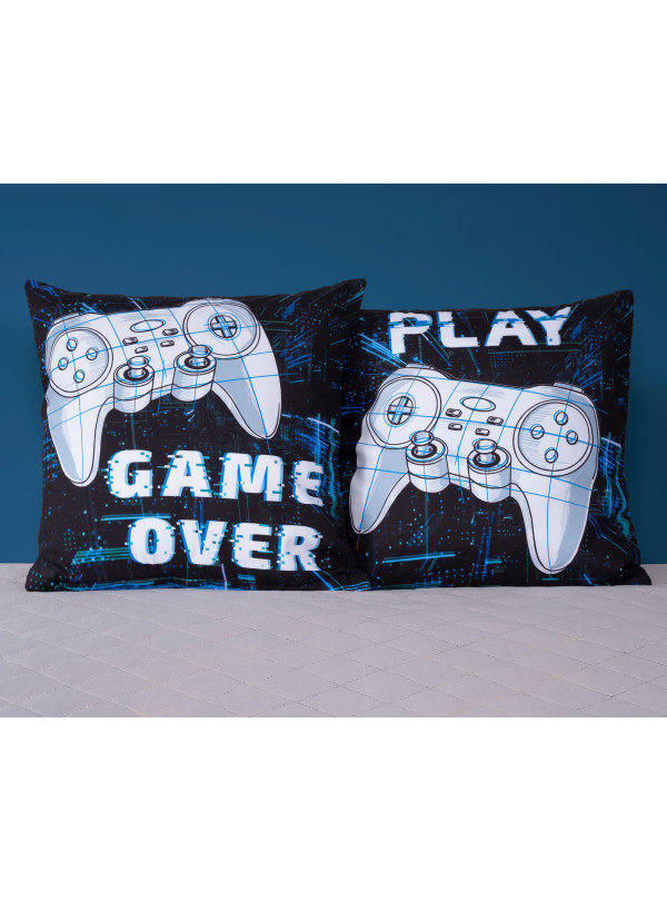 POSZEWKA NA PODUSZKĘ JAŚKA 40x40 GAME OVER PAD