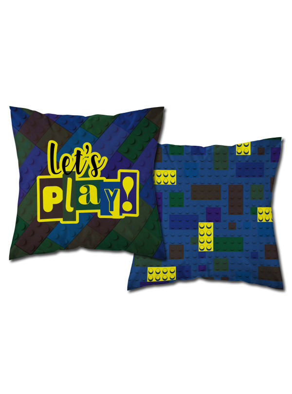 POSZEWKA NA PODUSZKĘ JAŚKA 40x40 KOLOROWE KLOCKI LETS PLAY