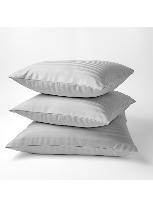 POSZEWKA NA PODUSZKĘ 70x80cm SREBRNA Z ADAMASZKU