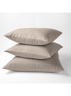 POSZEWKA NA PODUSZKĘ 70x80cm TAUPE Z ADAMASZKU 2