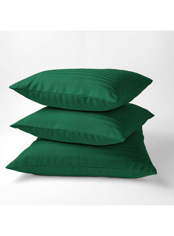 POSZEWKA NA PODUSZKĘ 70x80cm CIEMNOZIELONA Z ADAMASZKU