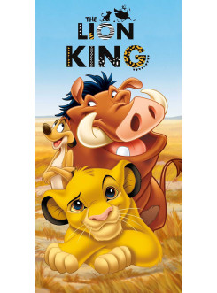 RĘCZNIK 70x140 KĄPIELOWY DZIECIĘCY KRÓL LEW SIMBA TIMON I PUMBA