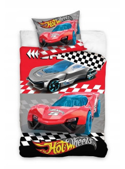 POŚCIEL 140x200 HOT WHEELS SAMCHODY AUTA DZIECIĘCA HW-01