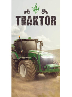 RĘCZNIK 70x140 KĄPIELOWY DZIECIĘCY ZIELONY TRAKTOR