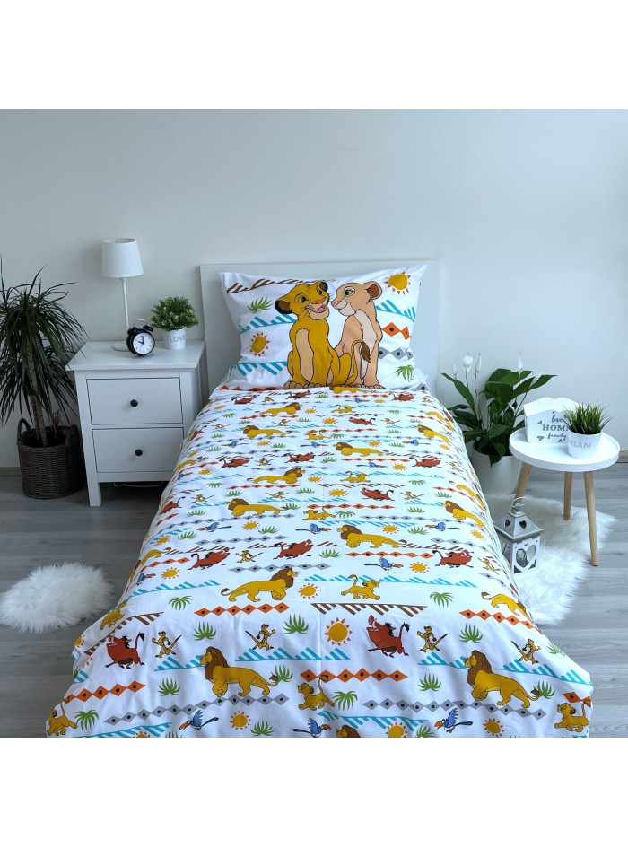 KOMPLET POŚCIELI 140x200 KRÓL LEW SIMBA TIMON I PUMBA DISNEY