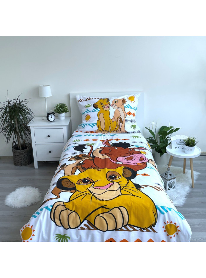 KOMPLET POŚCIELI 140x200 KRÓL LEW SIMBA TIMON I PUMBA DISNEY