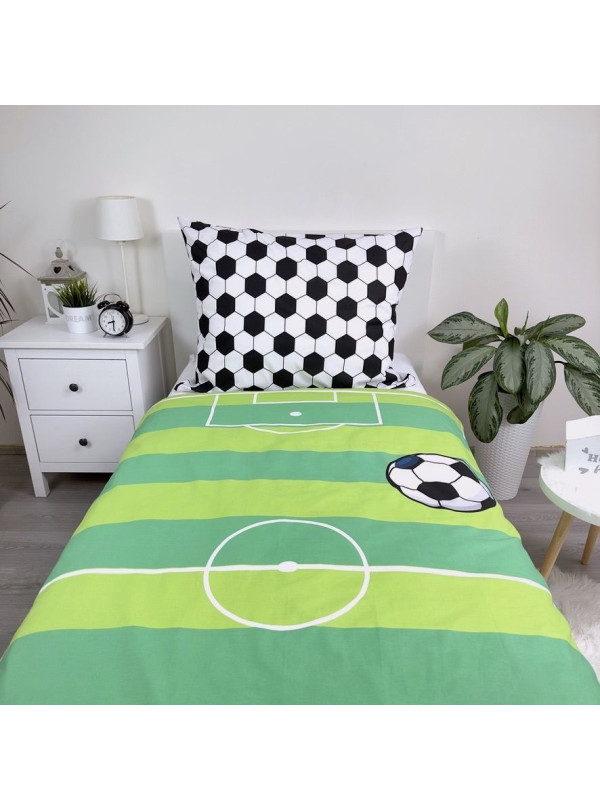 POŚCIEL MŁODZIEŻOWA 140x200 DLA PIŁKARZA PIŁKA NOŻNA BOISKO