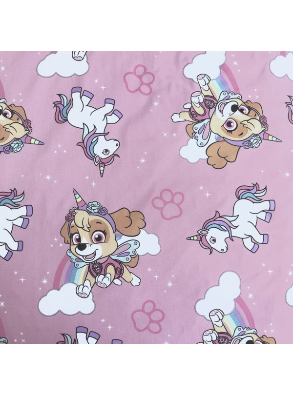 POŚCIEL BAWEŁNIANA 140x200 PSI PATROL SKYE JEDNOROŻEC