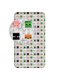 PRZEŚCIERADŁO Z GUMKA 90x200 MINECRAFT