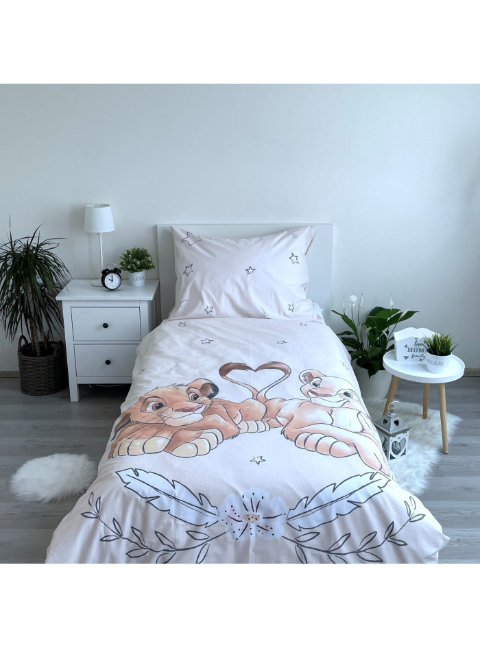 POŚCIEL ŚWIECĄCA W CIEMNOŚCI 140x200 KRÓL LEW SIMBA I NALA