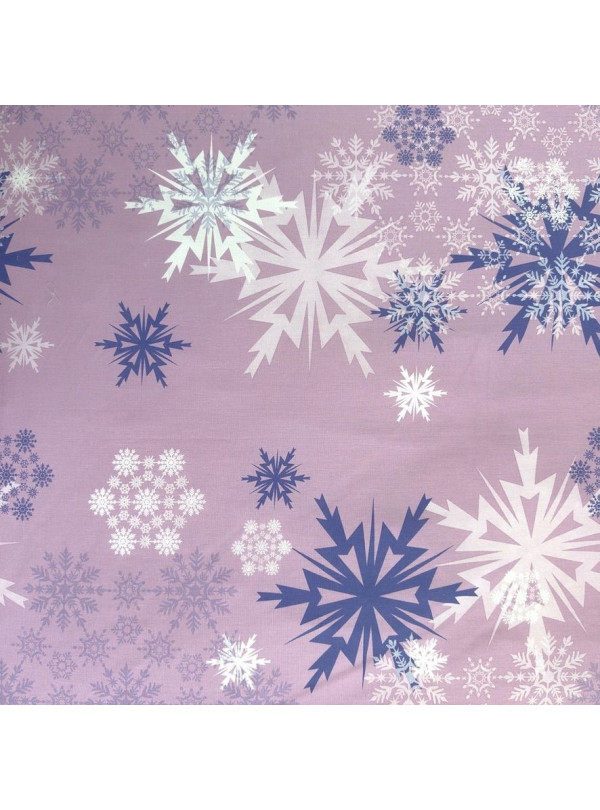 POŚCIEL BAWEŁNIANA 140x200 FROZEN KRAINA LODU FIOLETOWA