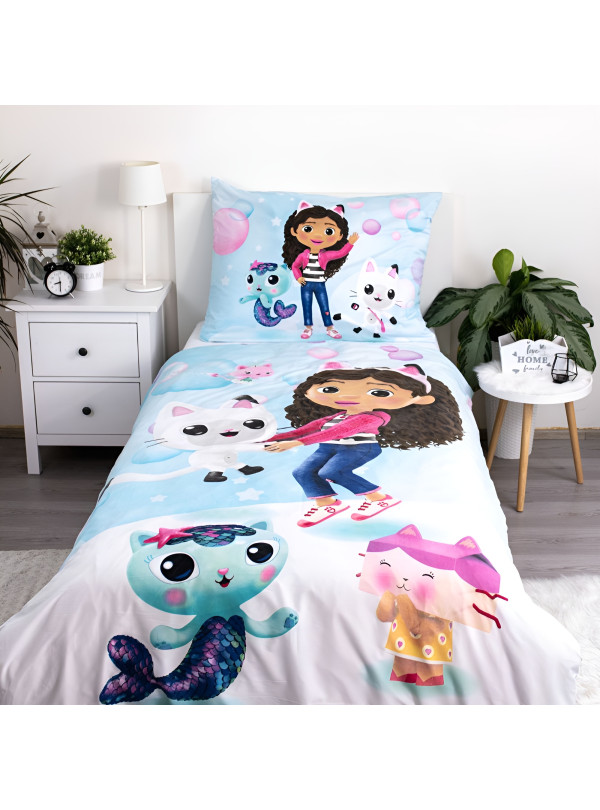 POŚCIEL 140x200 KOCI DOMEK GABI DLA DZIECI GAB-03