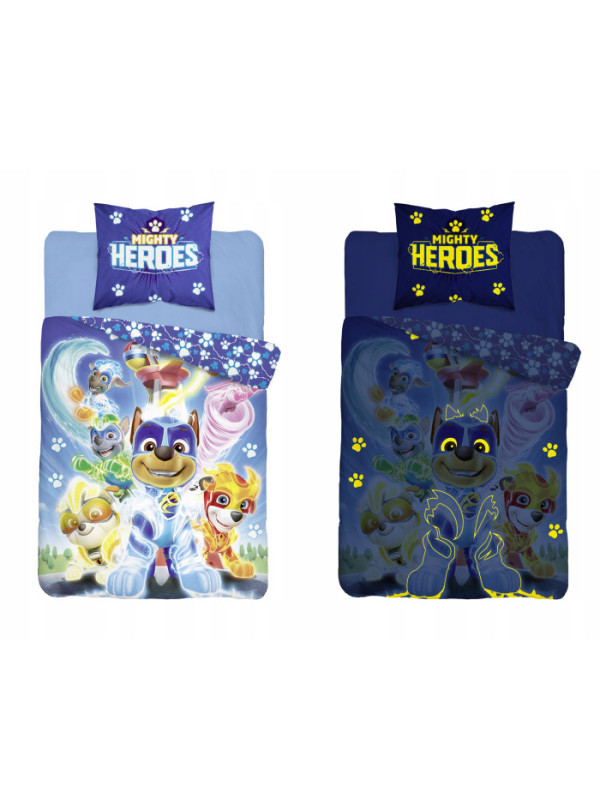 POŚCIEL 140x200 ŚWIECĄCA W CIEMNOŚCI PSI PATROL PP_11