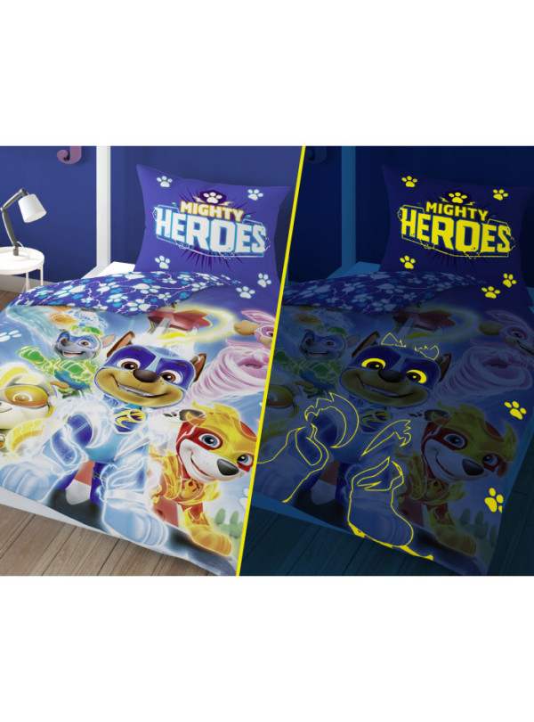 POŚCIEL 140x200 ŚWIECĄCA W CIEMNOŚCI PSI PATROL PP_11