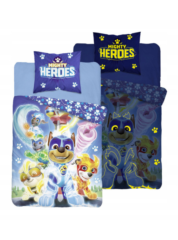 POŚCIEL 160x200 ŚWIECĄCA W CIEMNOŚCI PSI PATROL PP_11