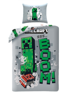 POŚCIEL 140x200 MINECRAFT CREEPER TNT BOOM