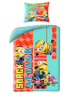 KOMPLET POŚCIELI 140x200 GRU I MINIONKI SNACK ATTACK