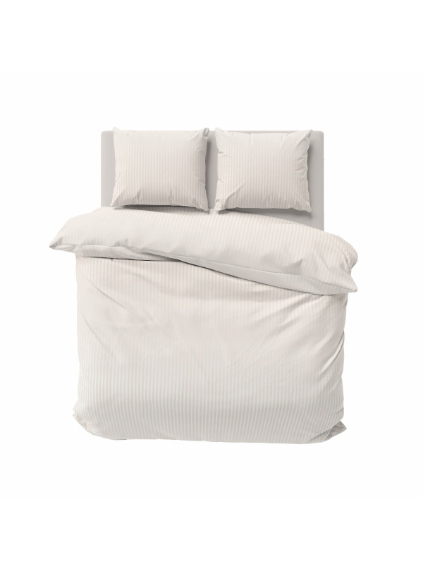 KOMPLET POŚCIELI 200x220 ADAMASZEK ECRUE HOTELOWA PREMIUM