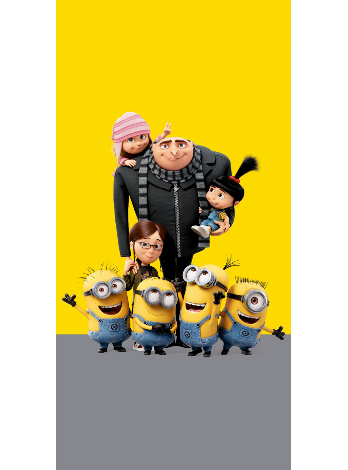 RĘCZNIK 70x140 KĄPIELOWY DZIECIĘCY GRU I MINIONKI
