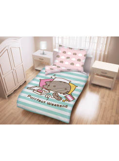 POŚCIEL 160x200 KOT PUSHEEN PURRFECT WEEKEND