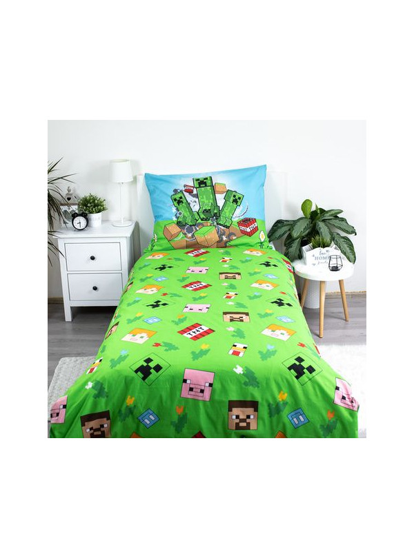 POŚCIEL 140x200 MINECRAFT CREEPER ALEX STEVE
