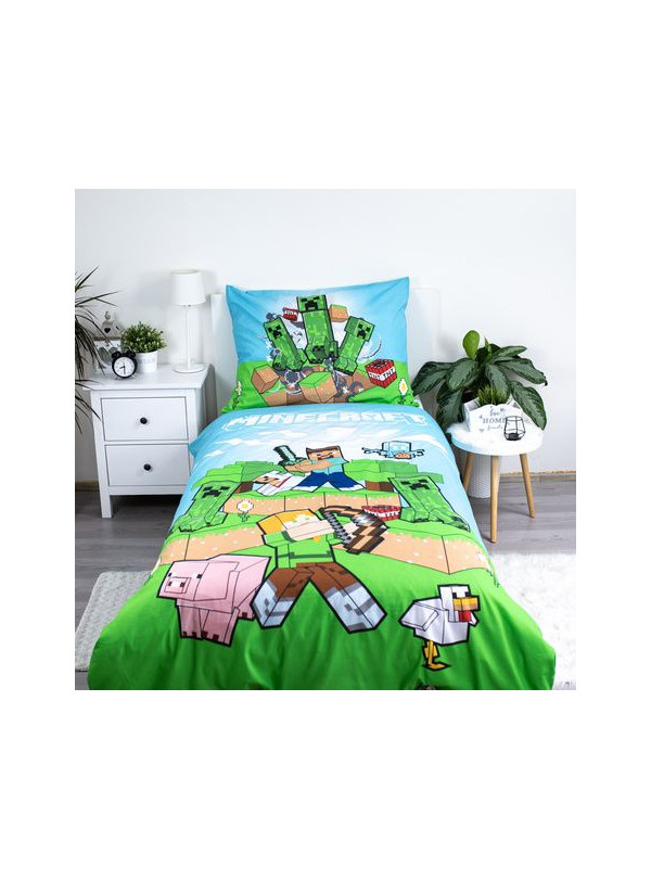 POŚCIEL 140x200 MINECRAFT CREEPER ALEX STEVE