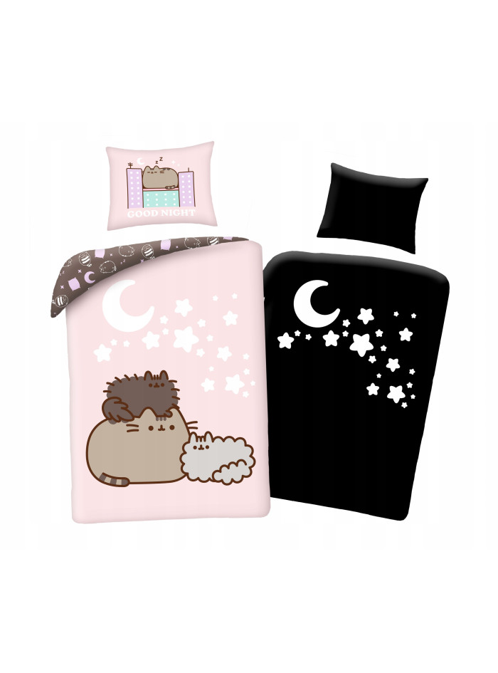 POŚCIEL140x200 KOT PUSHEEN GOOD NIGHT
