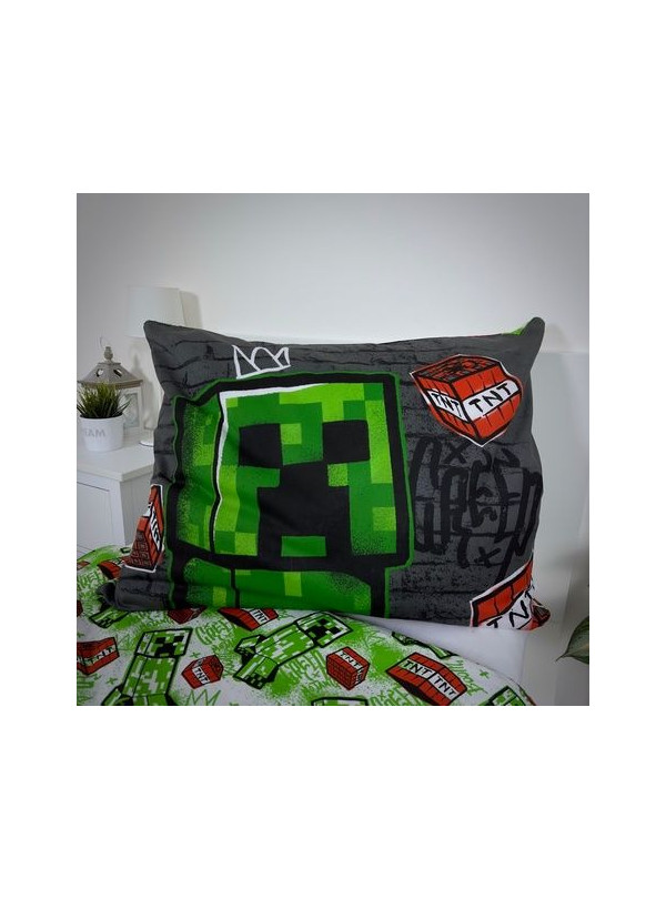 POŚCIEL 140x200 MINECRAFT CREEPER BOOM 100% BAWEŁNA