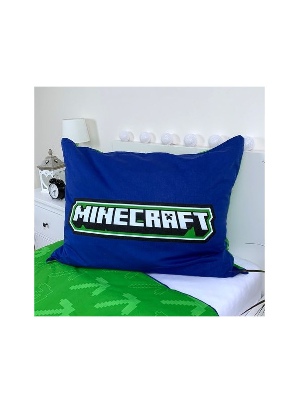 POŚCIEL 140x200 MINECRAFT NIEBIESKA BAWEŁNIANA