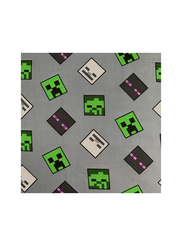 POŚCIEL ŚWIECĄCA W CIEMNOŚCI MINECRAFT 140x200 ZOMBIE SKELETON