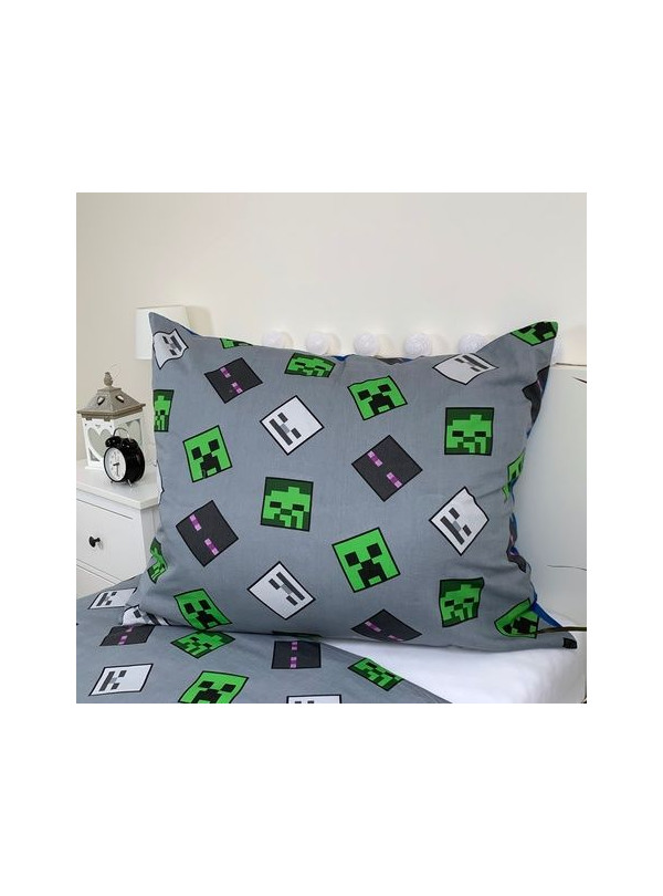 POŚCIEL ŚWIECĄCA W CIEMNOŚCI MINECRAFT 140x200 ZOMBIE SKELETON