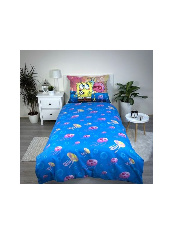 POŚCIEL 140x200 SPONGEBOB KANCIASTOPORTY PATRYK ROZGWIAZDA
