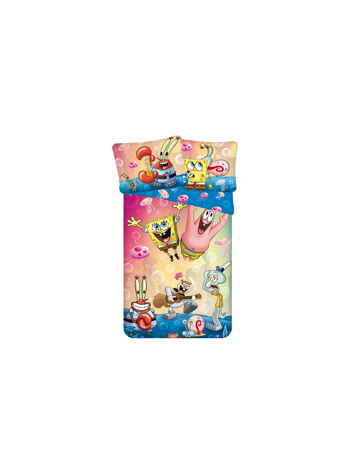 POŚCIEL 140x200 SPONGEBOB KANCIASTOPORTY PATRYK ROZGWIAZDA