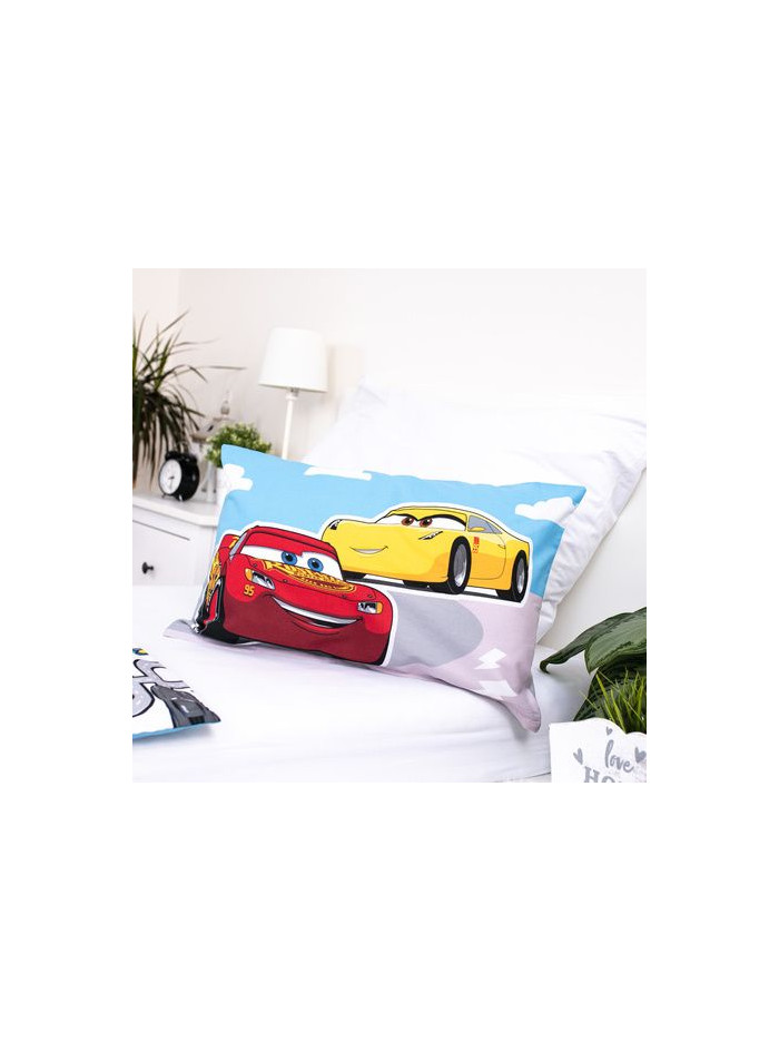 POŚCIEL DO ŁÓŻECZKA 100x135 cm AUTA ZYGZAK MC QUEEN CARS