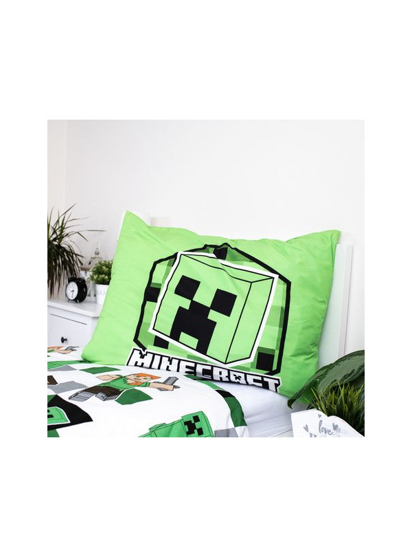 POŚCIEL 140x200 MINECRAFT ZIELONA ALEX STEVE CREEPER