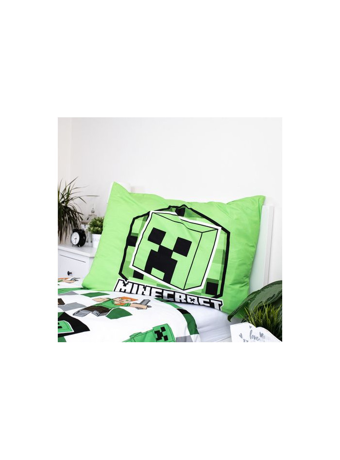 POŚCIEL 140x200 MINECRAFT ZIELONA ALEX STEVE CREEPER