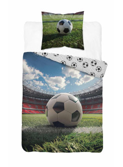POŚCIEL MŁODZIEŻOWA 140x200 DLA PIŁKARZA PIŁKA NOŻNA STADION 5157_A