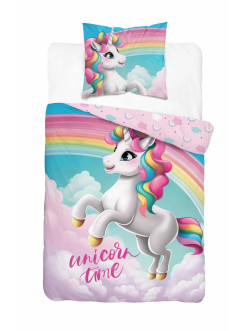 POŚCIEL MŁODZIEŻOWA 160x200 Z JEDNOROŻCEM 5153_A