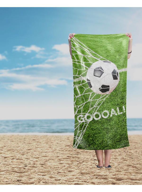 RĘCZNIK 70x140 KĄPIELOWY PLAŻOWY BAWEŁNIANY PIŁKA GOL