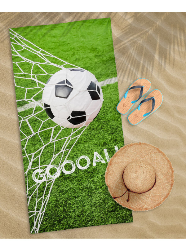 RĘCZNIK 70x140 KĄPIELOWY PLAŻOWY BAWEŁNIANY PIŁKA GOL