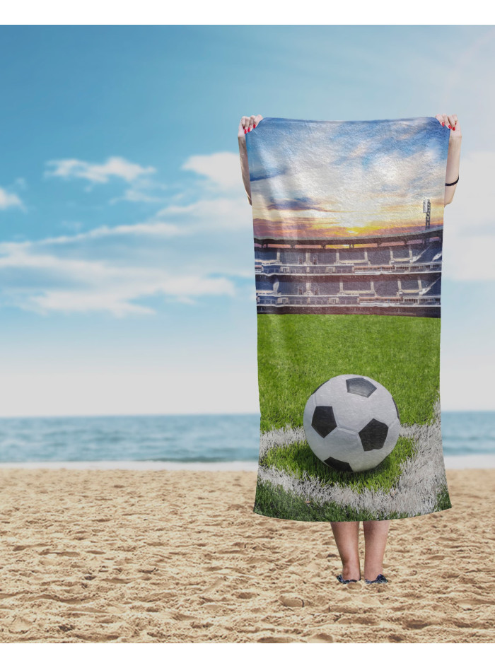 RĘCZNIK 70x140 KĄPIELOWY PLAŻOWY BAWEŁNIANY PIŁKA CORNER