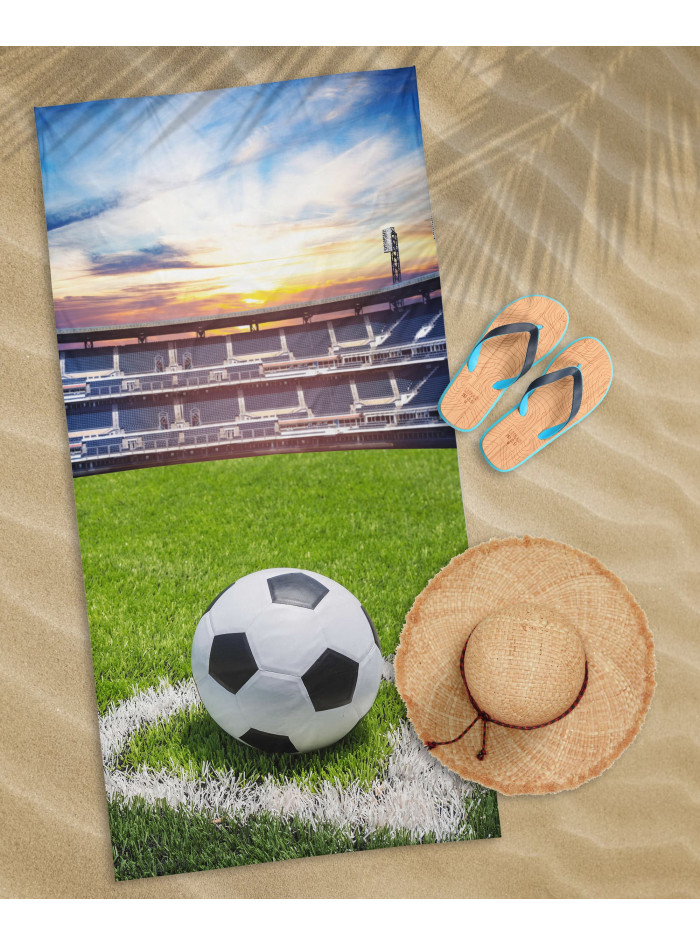 RĘCZNIK 70x140 KĄPIELOWY PLAŻOWY BAWEŁNIANY PIŁKA CORNER