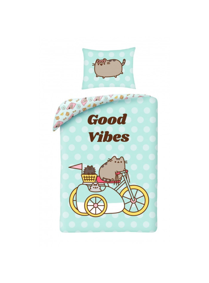 POŚCIEL 160x200 KOT PUSHEEN GOOD VIBES