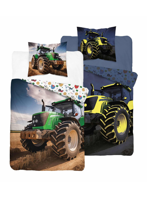 POŚCIEL 160x200 ŚWIECĄCA W CIEMNOŚCI ZIELONY TRAKTOR 4903_A