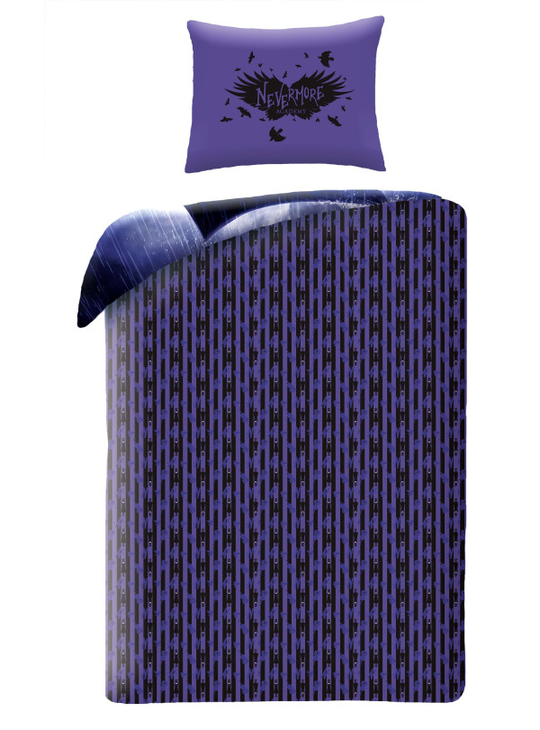 POŚCIEL MŁODZIEŻOWA 140x200 WEDNESDAY FIOLETOWA